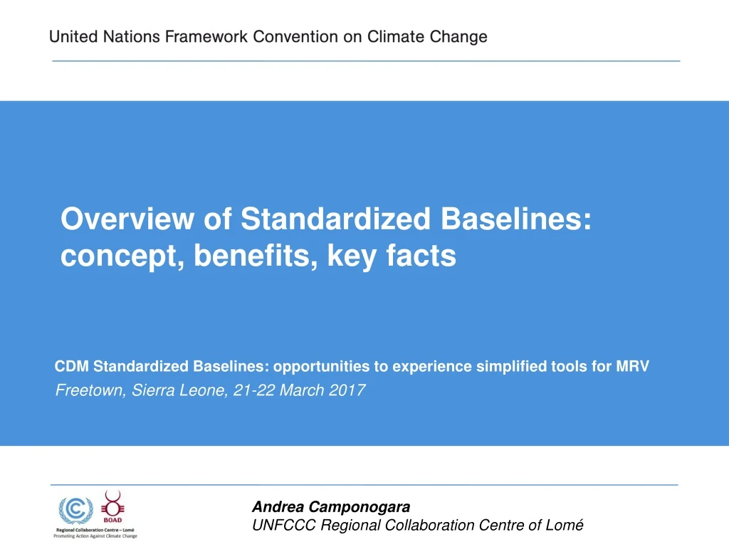 overview of standardized baselines concept benefits key facts