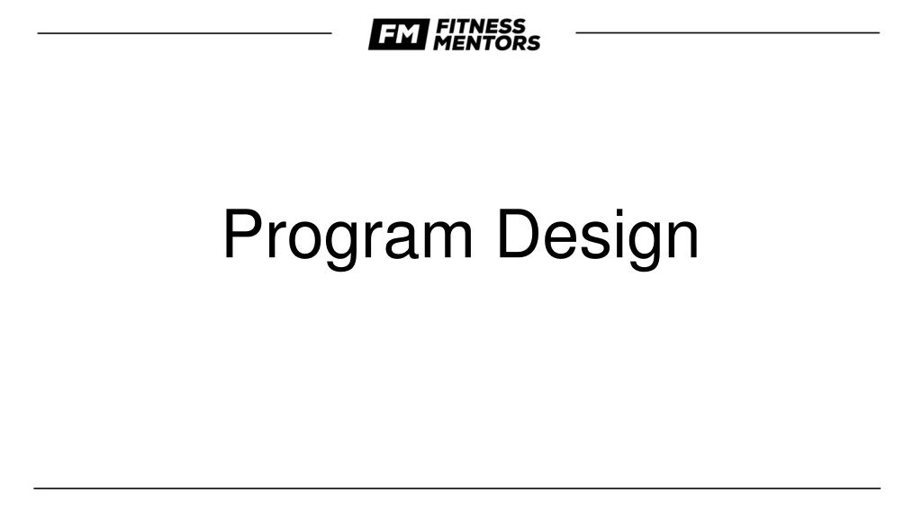 program design