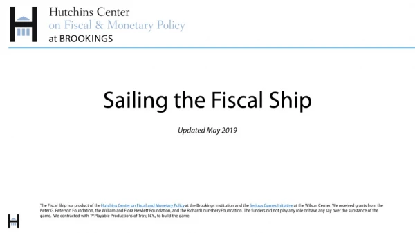 Sailing the Fiscal Ship Updated May 2019