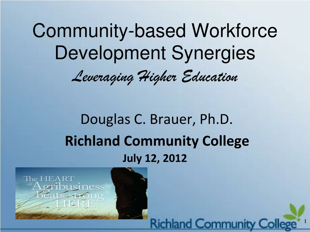 community based workforce development synergies