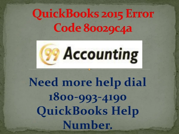 Intuit QuickBooks Error Code 80029c4a Issues Solved