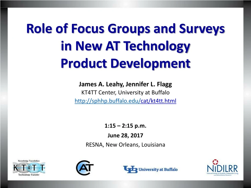 role of focus groups and surveys in new at technology product development