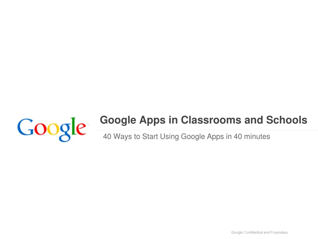 google apps in classrooms and schools