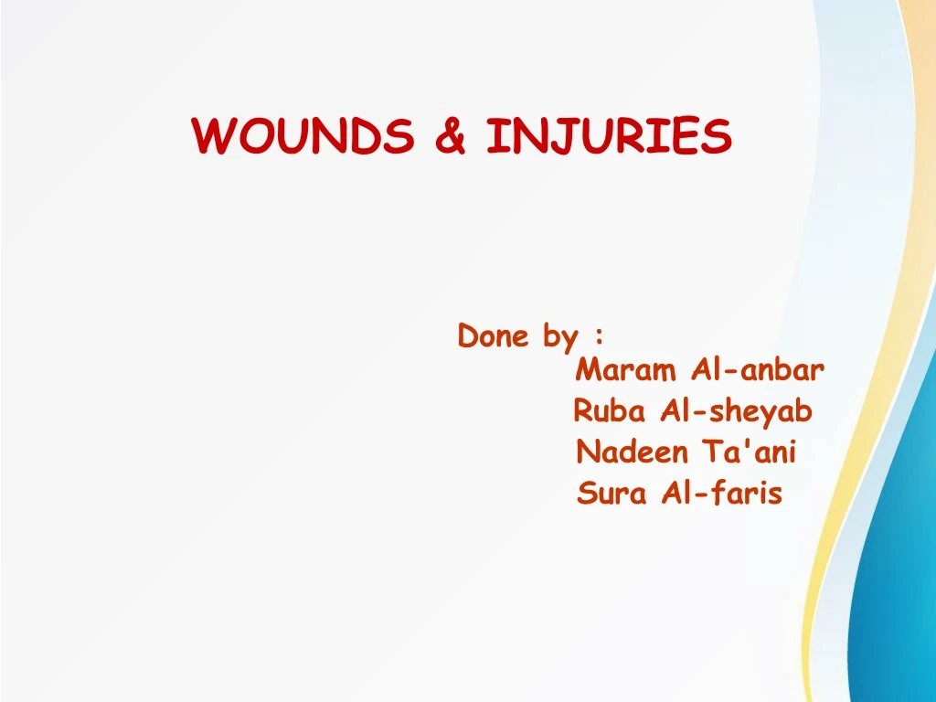 wounds injuries