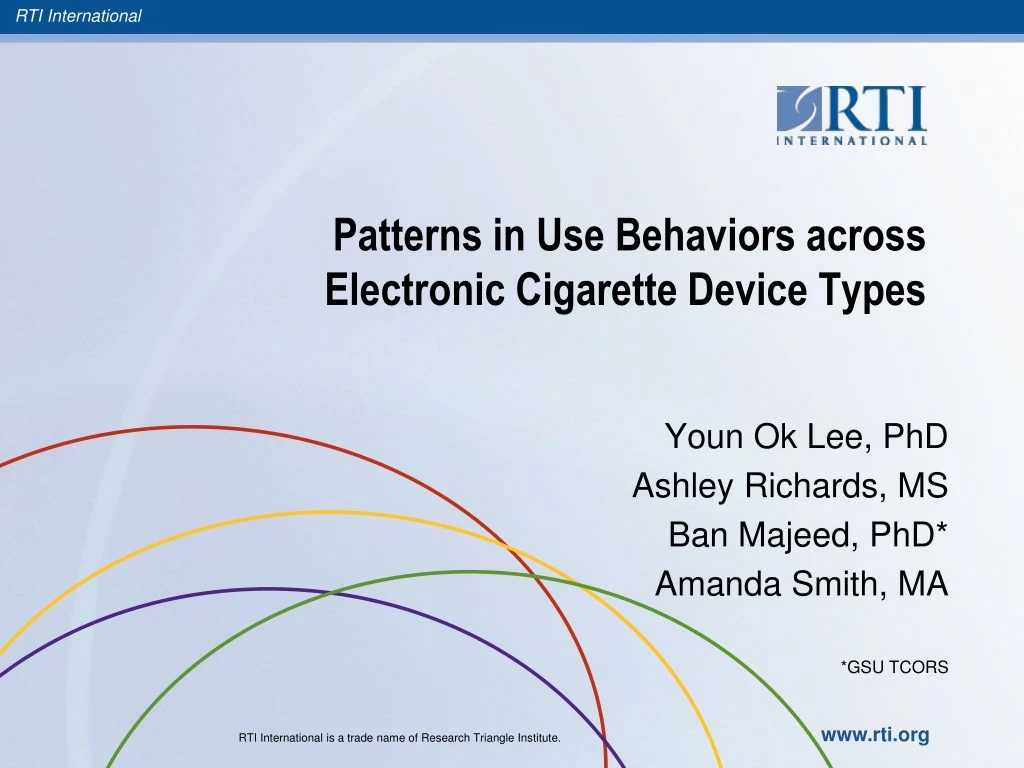 patterns in use behaviors across electronic cigarette device types