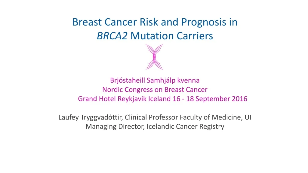 breast cancer risk and prognosis in brca2