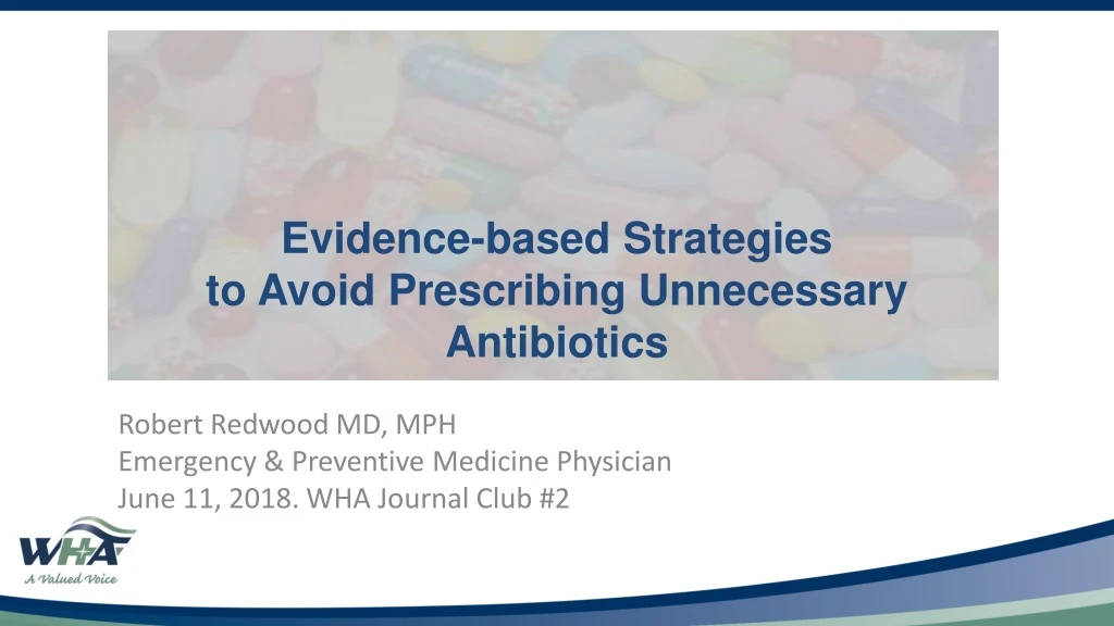 evidence based strategies to avoid prescribing unnecessary antibiotics