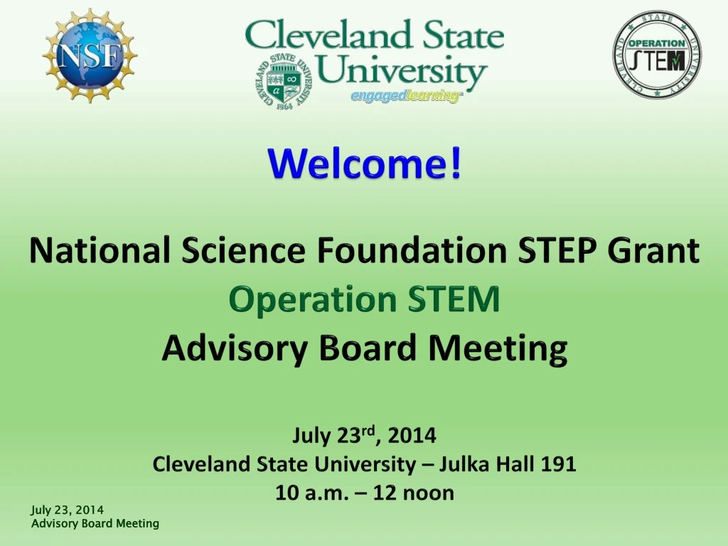 welcome national science foundation step grant