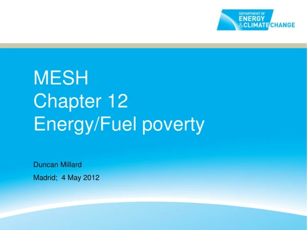 MESH Chapter 12 Energy/Fuel poverty
