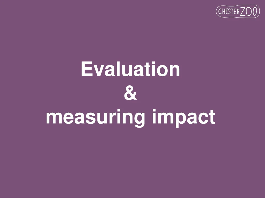 evaluation measuring impact