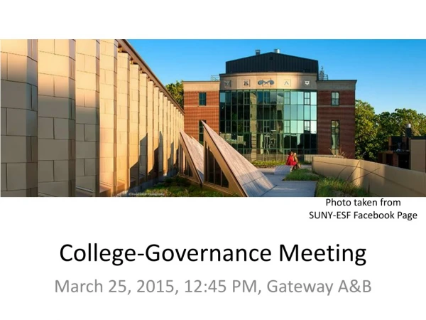 College-Governance Meeting