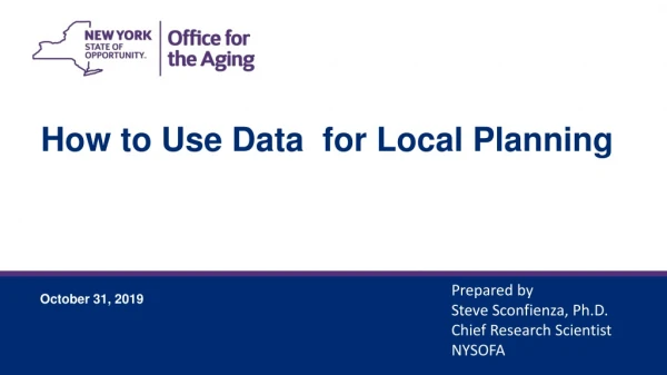 How to Use Data for Local Planning