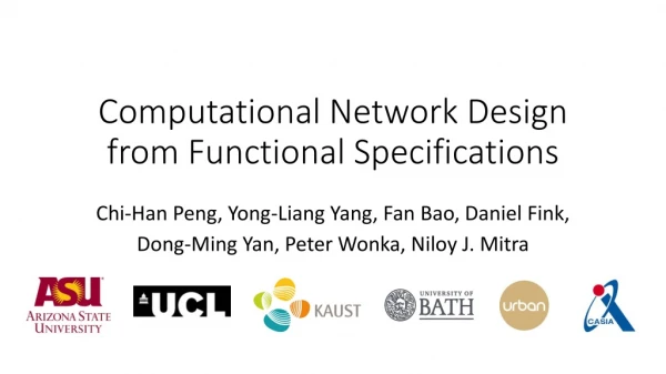 Computational Network Design from Functional Specifications