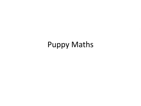Puppy Maths