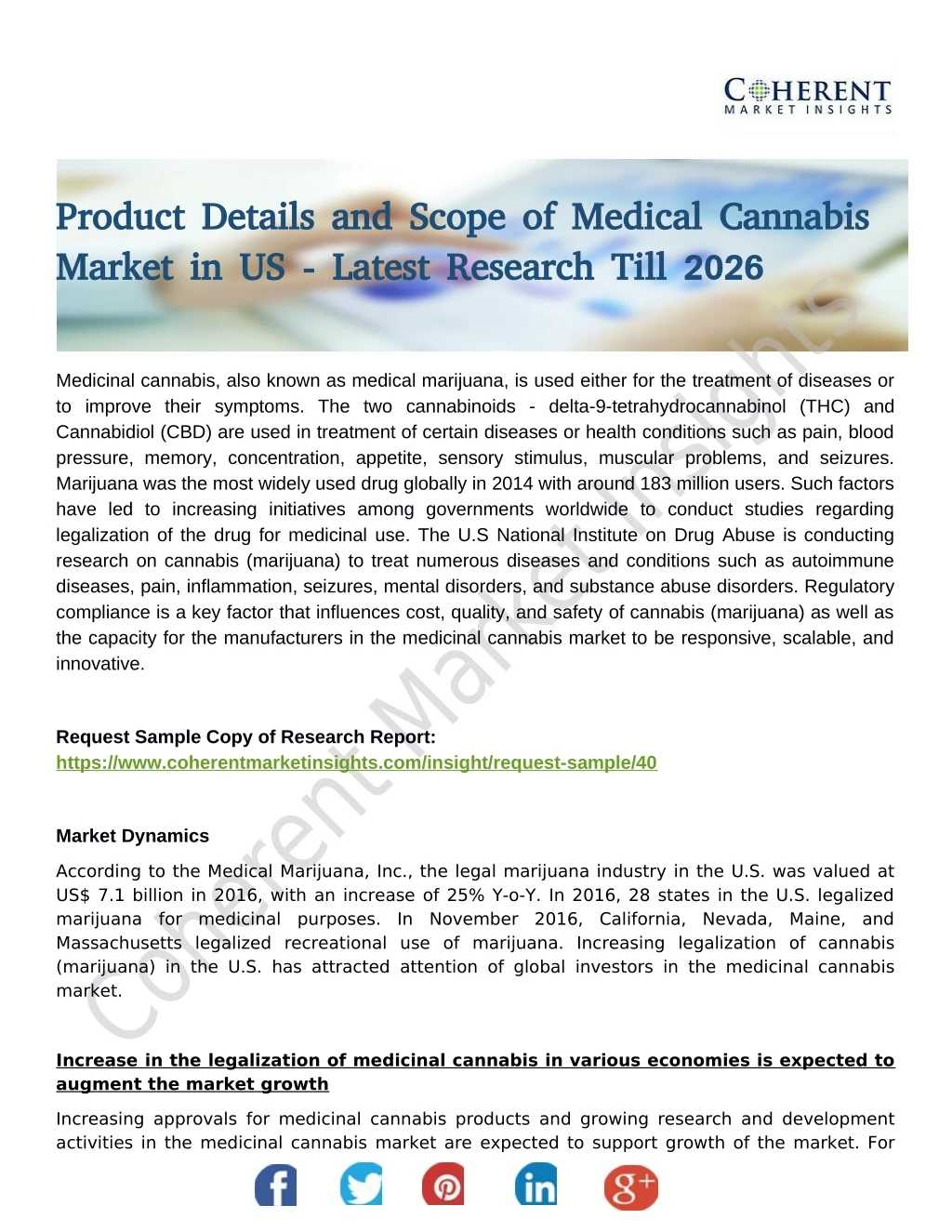 product details and scope of medical cannabis