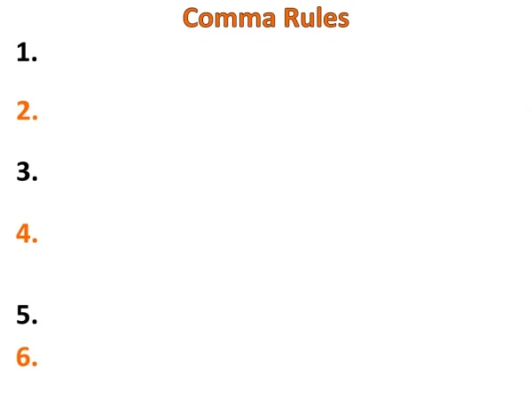 Comma Rules