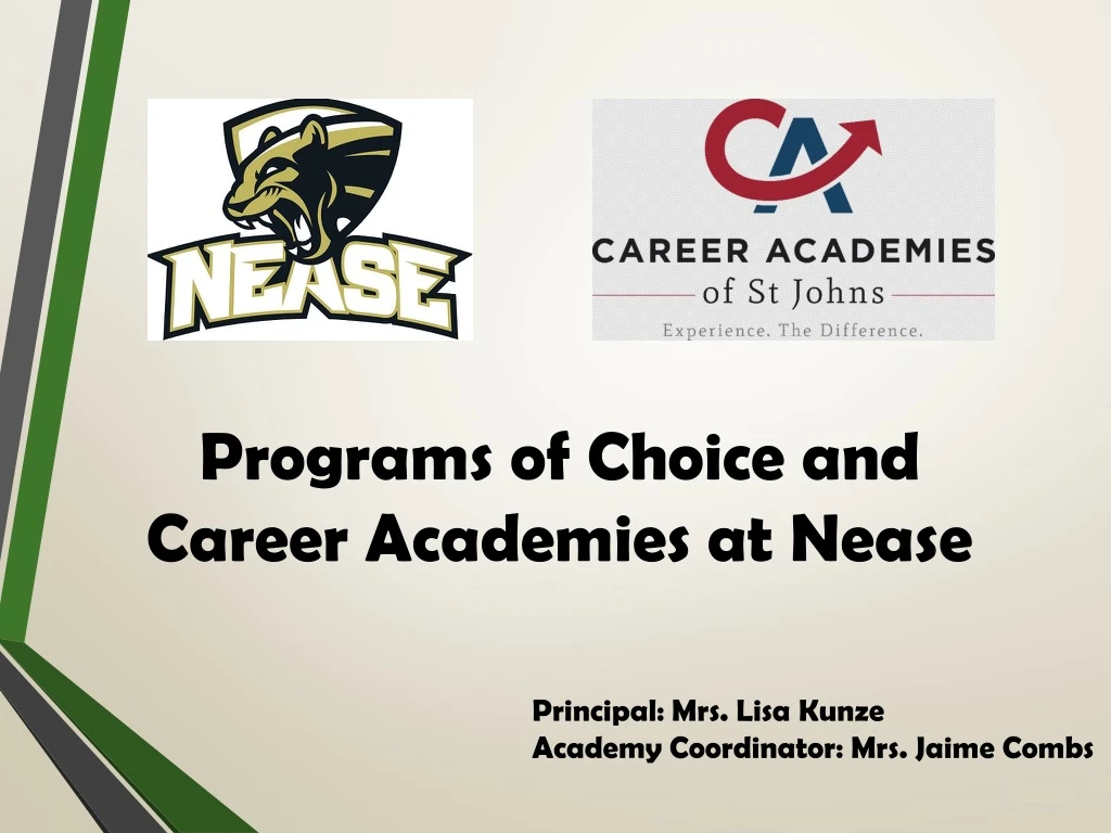 programs of choice and career academies at nease