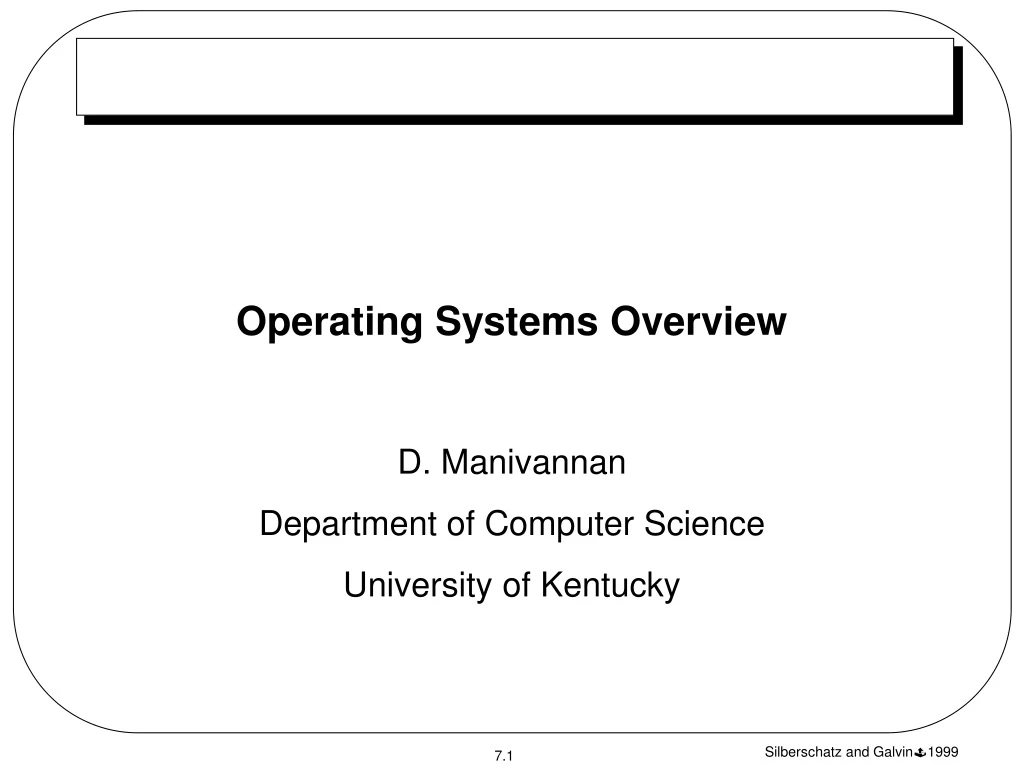 operating systems overview