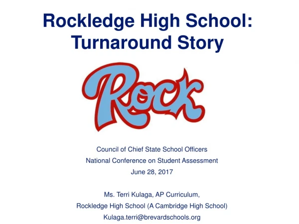 Rockledge High School: Turnaround Story