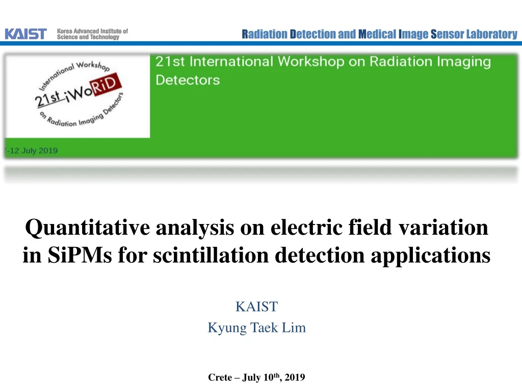 quantitative analysis on electric field variation in sipms for scintillation detection applications