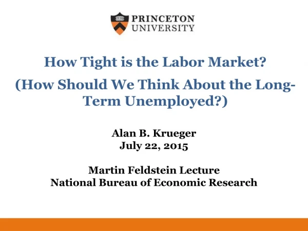 How Tight is the Labor Market? (How Should We Think About the Long-Term Unemployed?)
