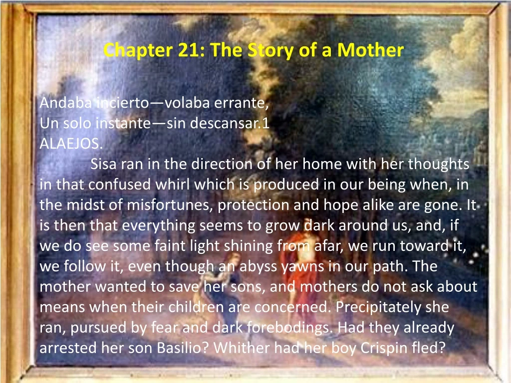chapter 21 the story of a mother