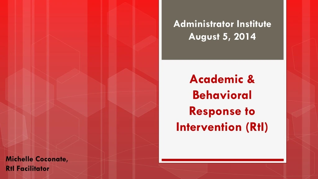 administrator institute august 5 2014