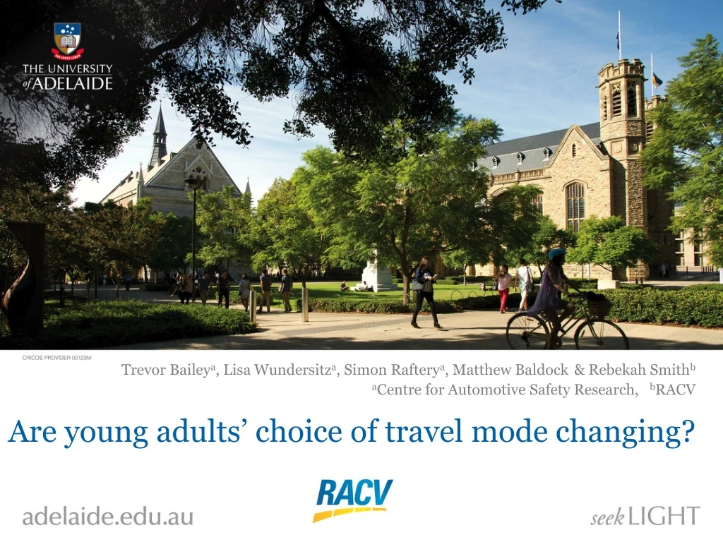 are young adults choice of travel mode changing