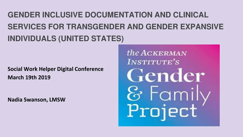 gender inclusive documentation and clinical