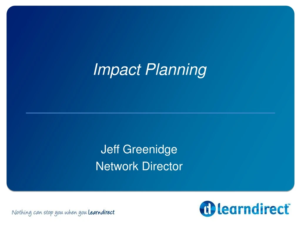 impact planning