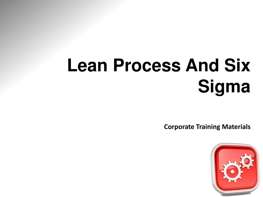 lean process and six sigma corporate training