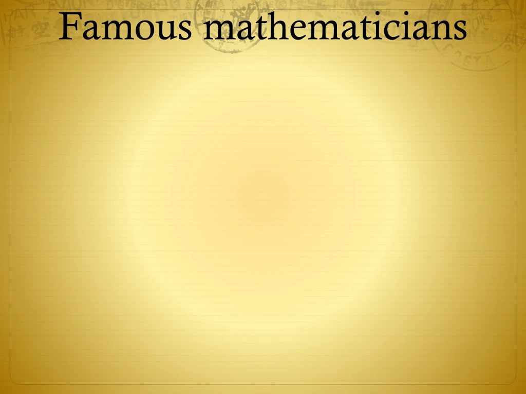 famous mathematicians