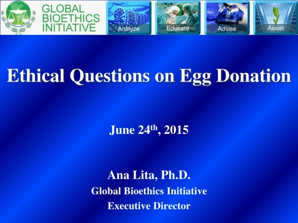 Ethical Questions on Egg Donation