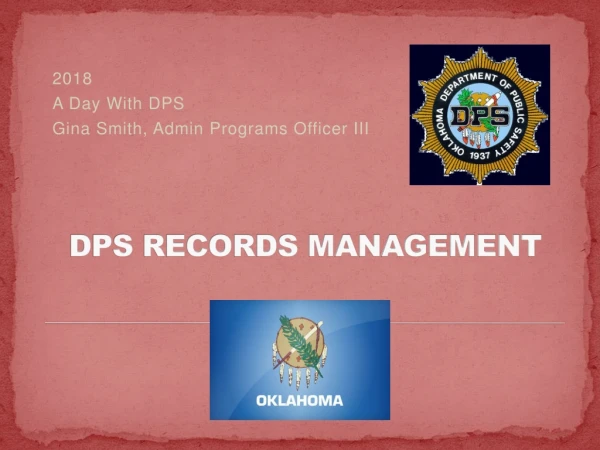 DPS RECORDS MANAGEMENT