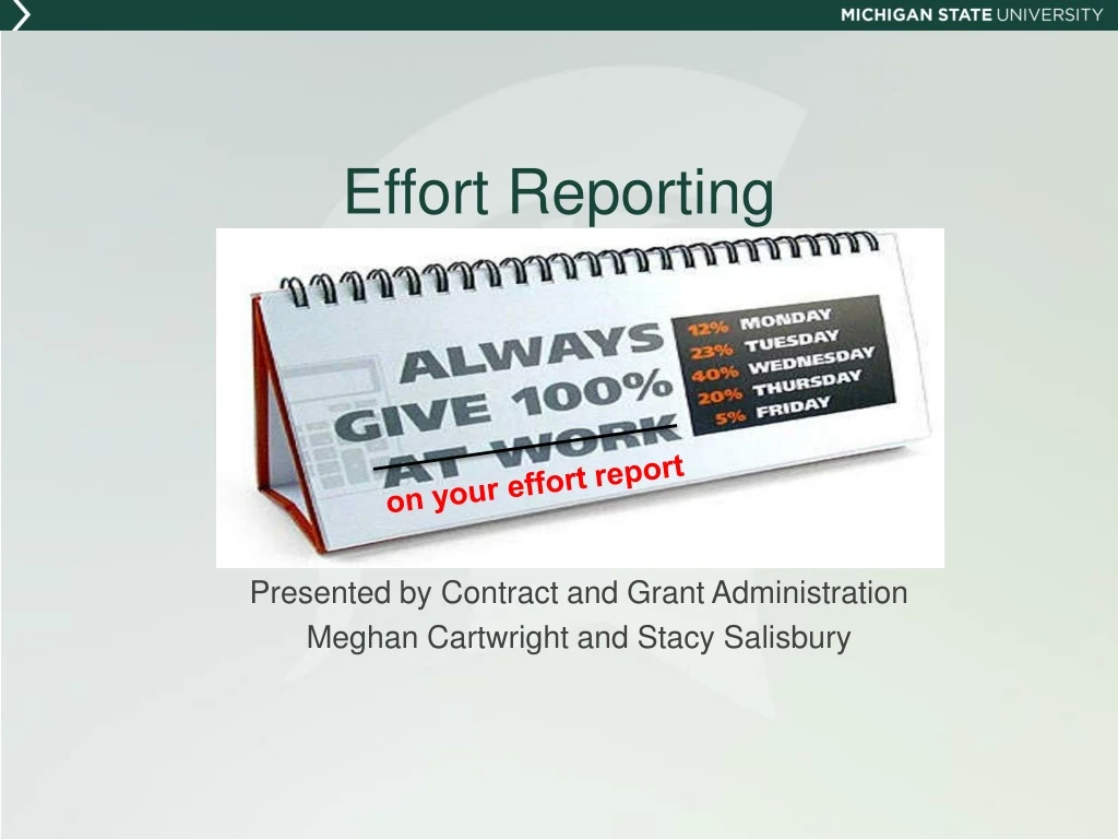 effort reporting