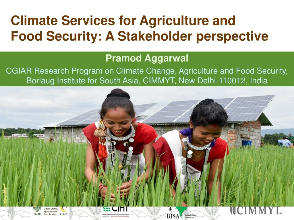 climate services for agriculture and food