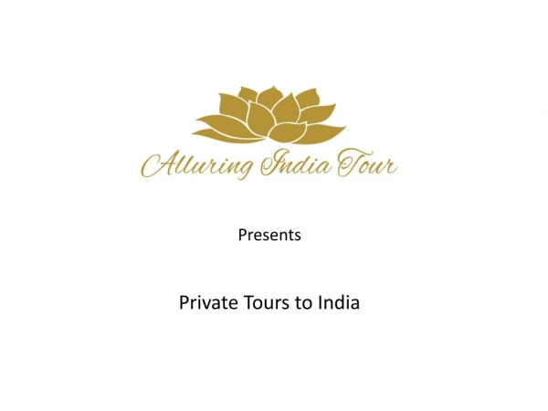 Private Tours to India