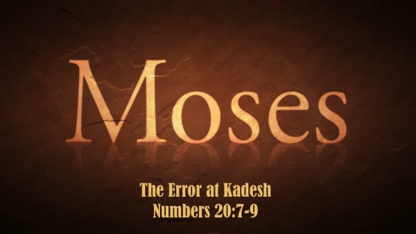 The Error at Kadesh Numbers 20:7-9