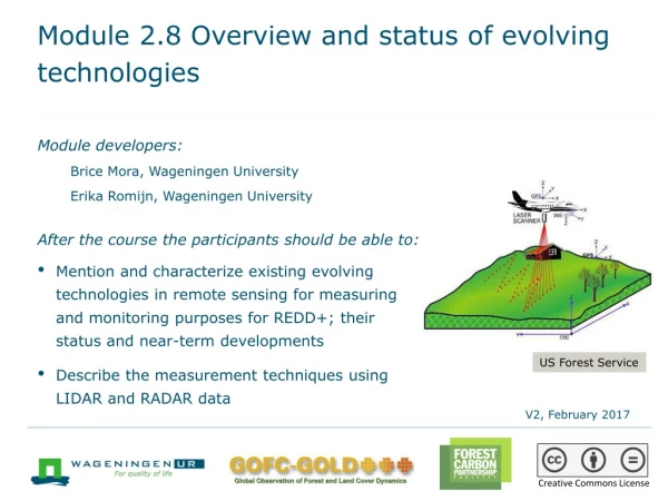 Module 2.8 Overview and status of evolving technologies