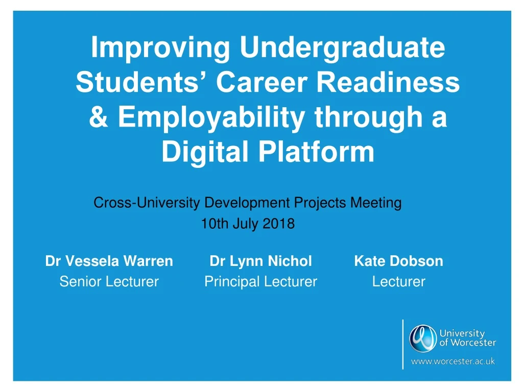 improving undergraduate students career readiness employability through a digital platform
