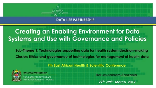 Creating an Enabling Environment for Data Systems and Use with Governance and Policies