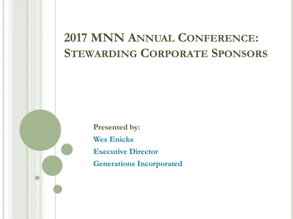 2017 MNN Annual Conference: Stewarding Corporate Sponsors