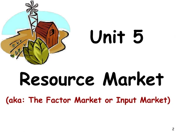 Unit 5 	Resource Market