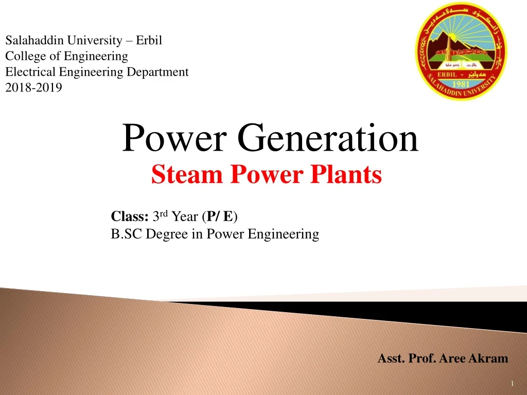 power generation steam power plants