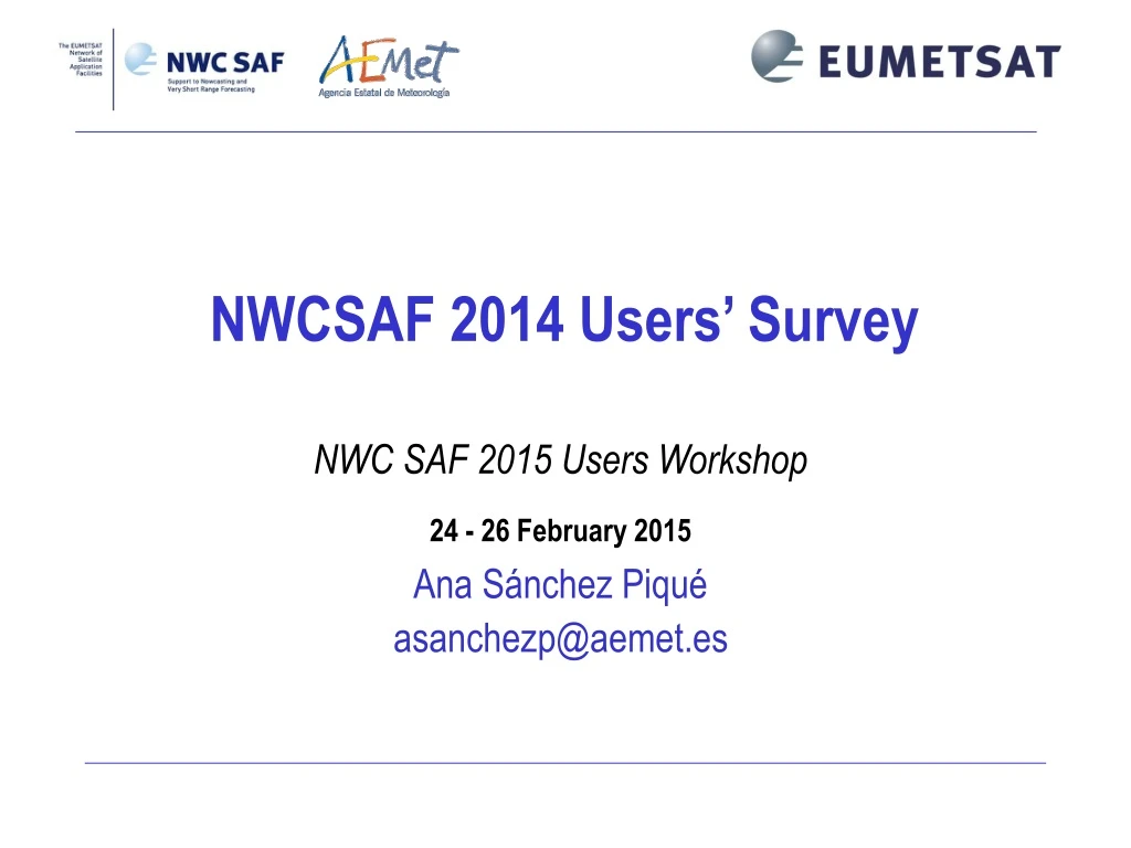 nwcsaf 2014 users survey