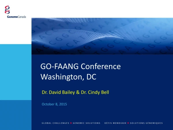GO-FAANG Conference Washington, DC