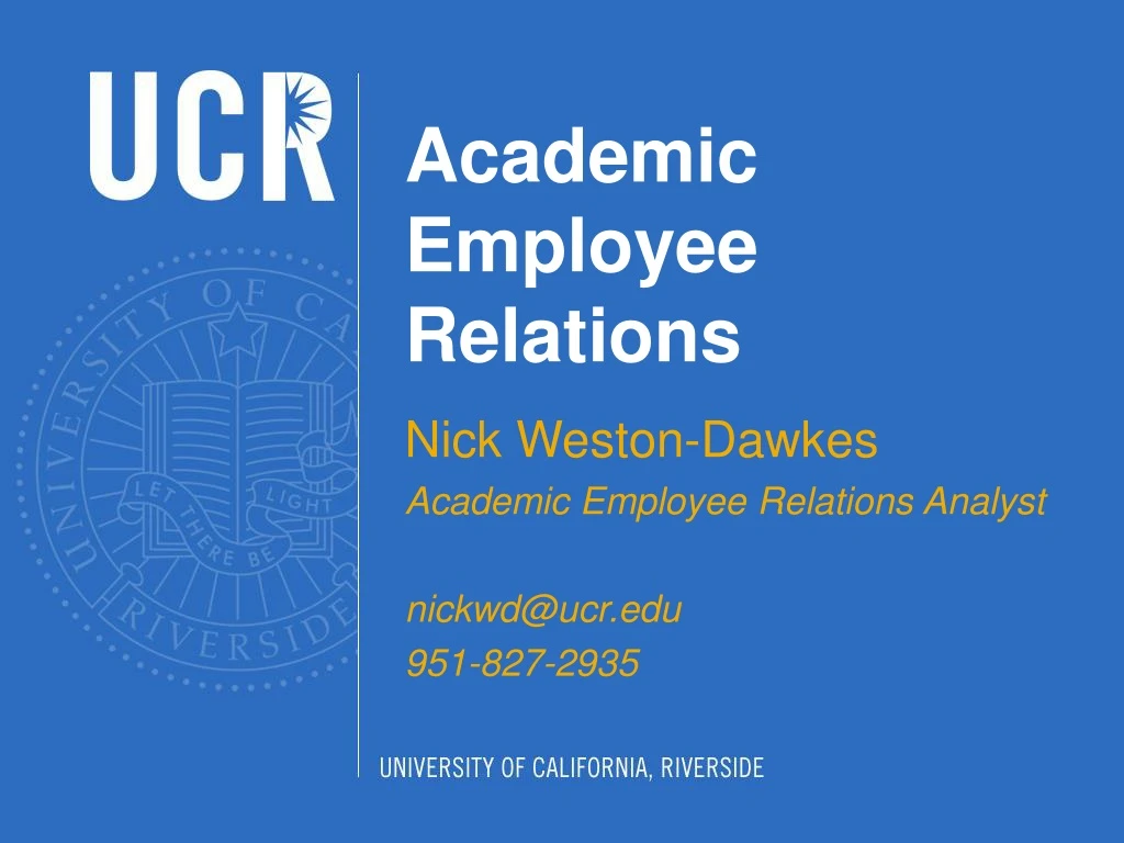 academic employee relations