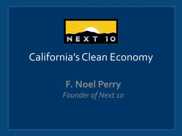 California’s Clean Economy