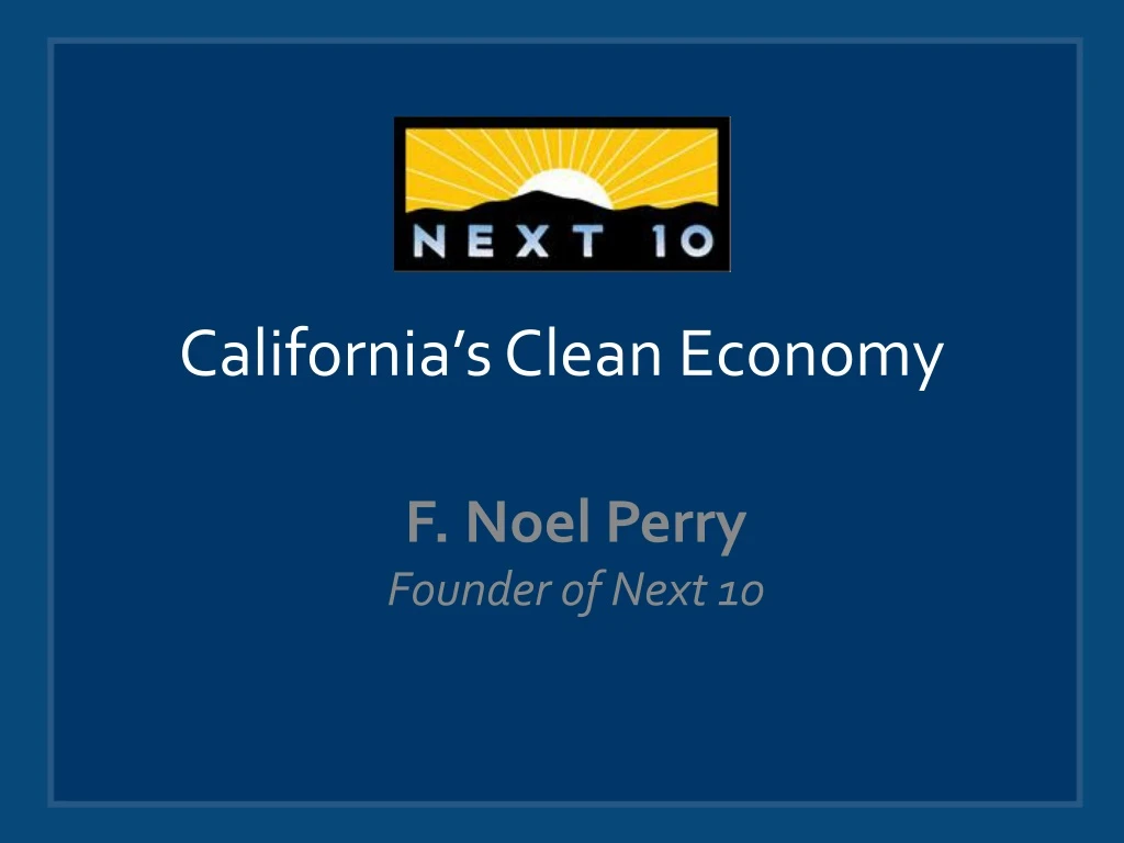 california s clean economy