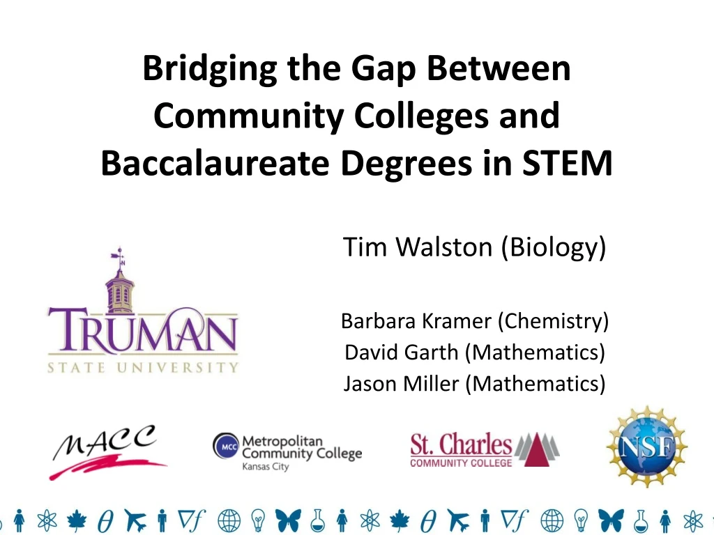 bridging the gap between community colleges and baccalaureate degrees in stem